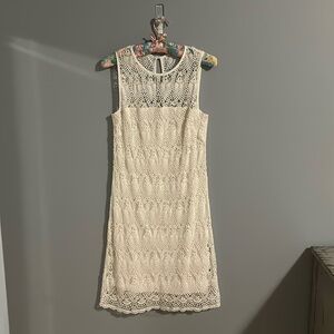 Trina Turk crochet dress off white